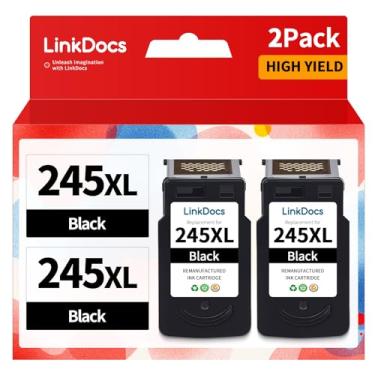 Imagem de LinkDocs Cartucho de tinta de substituição 245XL para Canon 245 XL PG-243 PG-245 XL preto para PIXMA TR4520 MX492 TS3122 MX490 MG3022 MG2522 MG2920 MG2420 MG2520 MG2922 MG2922 4 MG30 Impressora 29 (2