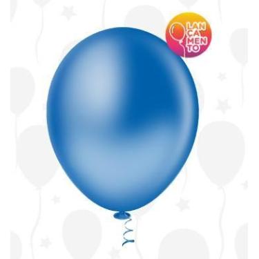 Imagem de BALÃO LISO REDONDO - PIC PIC Nº 16 - AZUL - Pacote com 12 unidades