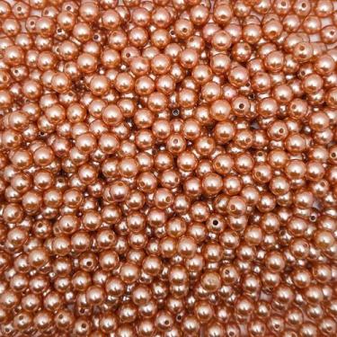 Imagem de Miçanga Passante Pérola Abs Café com Leite 8mm 10pçs 4g - Macall