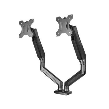 Imagem de Suporte duplo articulado de mesa para monitor de 32 com pistao a gas -