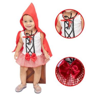 Imagem de Fantasia Bebê da Menina do Capuz Vermelho Para Mesversario - Coloribab