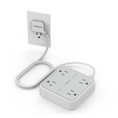 Imagem de Protetor de sobretensão Power Strip TESSAN de 1,5 m com 4 tomadas