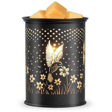 Imagem de Aquecedor de fusão de cera mocosa Hummingbird Design Black Metal