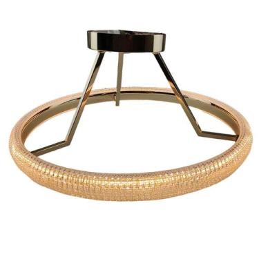 Imagem de Lustre Luminaria 3 Em 1 Pendente Anel Arco Led Perfil Infinito Moderno