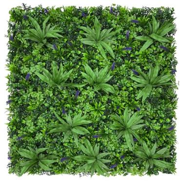 Imagem de DOPGIB Painéis de plantas de buxo de parede Greenery Grass: 50.8 cm x 50.8 cm (12P) com folhas resistentes a UV tela de cerca de privacidade de hera artificial para pano de fundo, jardim e cobertura