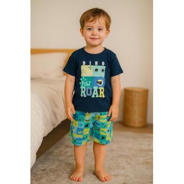 Imagem de Pijama Infantil Menino Verão Brilha No Escuro - kappes, 3