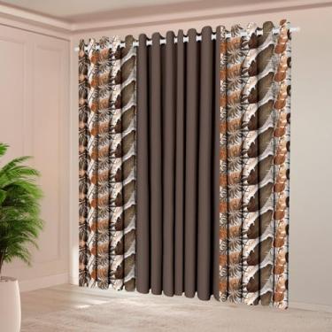 Imagem de Cortina Florata Estampada, 2,00 m x 1,40 m, Poliéster, para Sala, Quarto, Cozinha, Decorativa (BELGICA)