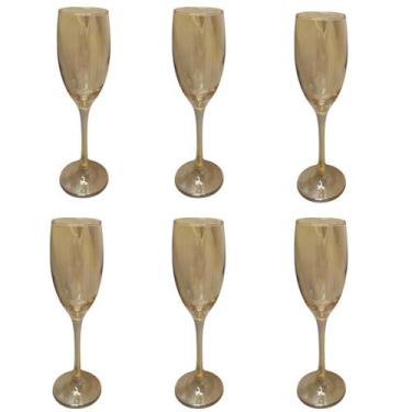 Imagem de Conjunto 6 Taças Âmbar Champanhe 190 Ml Nadir - Bialluz