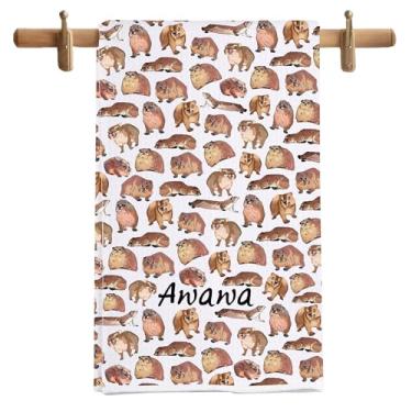Imagem de MNIGIU Awawa Hyraxes Toalha de cozinha presente para amantes de animais selvagens Hyrax Meme Toalha de prato presente com tema animal