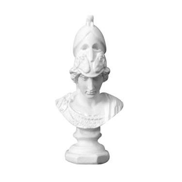 Imagem de Queenbox Mini estátua de Athena da mitologia grega antiga estátua de personagem decoração resina busto esboço modelo prática