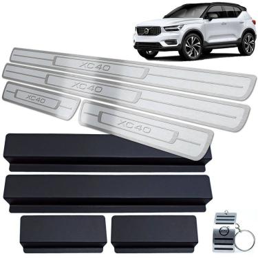 Imagem de Soleiras de Portas Aço Inox Prata Volvo XC40 2018 A 2020