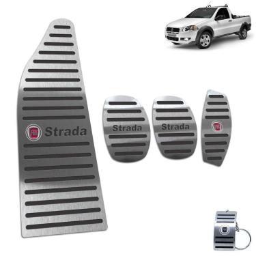 Imagem de Pedaleira + Descanso Fiat Strada 2009 Até 2020 Preto