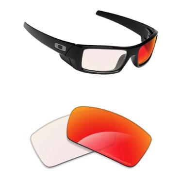 Imagem de Alphax Lentes de reposição adaptáveis fotocromáticas espelhadas não polarizadas para óculos de sol Oakley Gascan OO9014