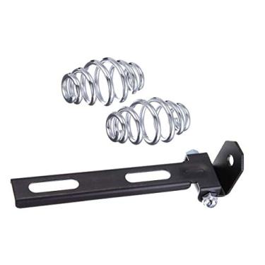 Imagem de Kit de suporte de assento solo preto com mola de barril de 7,6 cm para Chopper Bobber Softail personalizado