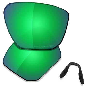 Imagem de SAUCER Lentes de reposição premium e protetores de nariz para óculos de sol Oakley Targetline OO9397 High Defense - Verde Jade polarizado