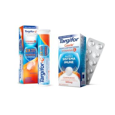 Imagem de Kit Targifor C Vitamina C e Arginina 16 comprimidos efervescentes + Vitamina C Targifor Cewin 500mg 30 comprimidos