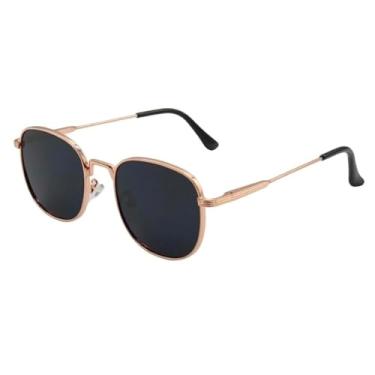 Imagem de Oculos de Sol Redondo Premium Classico Tendencia UV400 Unisex Feminino Masculino - Modelo Cancún - Cacife Brand (Rose e Preto)
