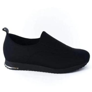 Imagem de Tênis Casual Feminino Slip On Preto Usaflex UD21001-Feminino
