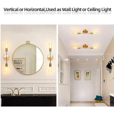 Imagem de Peça de ouro arandela de parede minimalista América penteadeira - Ligh