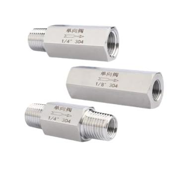 Imagem de 1 peça 1/20.3 cm 1/10.2 cm 3/20.3 cm 1/5.1 cm 3/10.2 cm 2.5 cm NPT rosca macho fêmea 304 316 aço inoxidável hexagonal, válvula de retenção sem retorno (fêmea BSP SS316,3/4'')