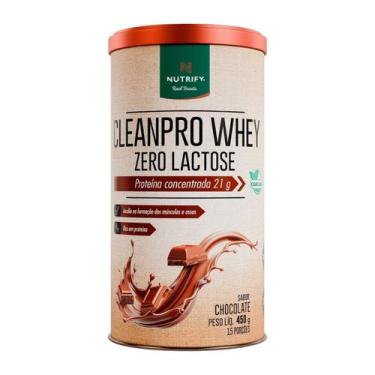 Imagem de Cleanpro Whey Zero Lactose Lata 450g Nutrify Chocolate