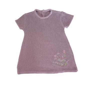 Imagem de Vestido de Tricô Bordado - Kowak Baby, Rose