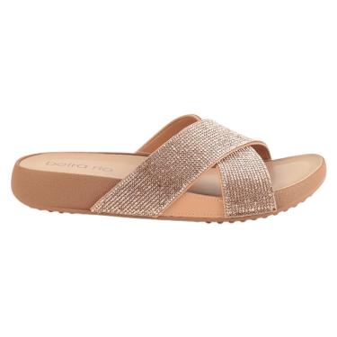 Imagem de Tamanco Papete Fem Beira Rio Cruzado Brilho Nude 8542.104