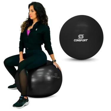 Imagem de Bola Suiça de Pilates 75cm para Yoga Ginástica Fisioterapia Alongamento Consport