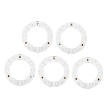 Imagem de Generic 5x Fivelas de substituição para abajur KD, redondas, fáceis de instalar, componentes de fixação DIY, suporte de moldura de abajur resistente, anéis
