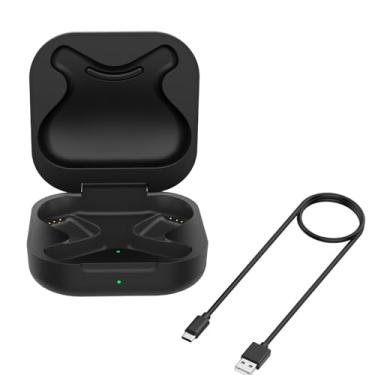 Imagem de Diyeeni Estojo de Carregamento de Substituição para OpenFit T910 - Porta de Carregamento Tipo C, Estojo de Carregador Com Luzes LED e Cabo USB C de 3,3 Pés, Bateria Integrada de 600mAh