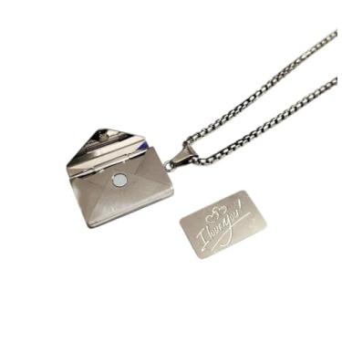 Imagem de Corrente com Pingente Envelope Mágico Cartinha de Amor (Pingente com corrente 60cm)