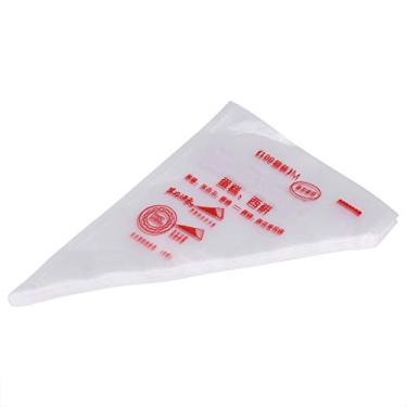 Imagem de Sacos de confeitar descartáveis 100 peças sacos de confeitaria de plástico de grau alimentício para decorar biscoitos cupcakes e sobremesas fáceis de usar e limpar (M(59 cm / 23,2 pol de comprimento))