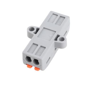 Imagem de Conectores de fio de porca de alavanca, condutores de emenda compactos rápidos bloco de terminais 223-2P com barra guia para fiação doméstica