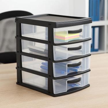 Imagem de Gaveteiro Organizador 4 Gavetas Multiuso Reforçado Grande
