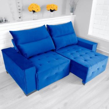 Imagem de Sofá Retrátil e Reclinável Coimbra Veludo Luxor Espuma D28 - SOFÁS WEB