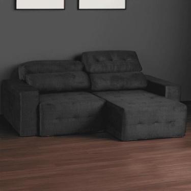 Imagem de Sofá Retrátil e Reclinável Évora Veludo Luxor Espuma D28 - SOFÁS WEB, 