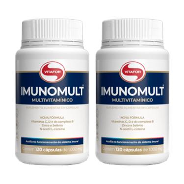 Imagem de Kit 2X: Imunomult Multivitamínico Vitafor 120 Cápsulas