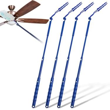 Imagem de Colingmill 4 peças de alças de substituição de 90 cm, compatíveis com refil Swiffer Duster, alças de comprimento ajustável, refil de espanador para remoção estendida (azul)