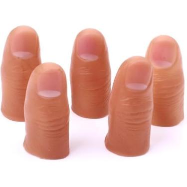 Imagem de 5Pcs Hard Thumb Tip Finger, Magic Trick Fingers,Fake Magic Tricks Close up Magic Appear Vanish Magic Fake Finger Trick Prop Accessories for Magicians