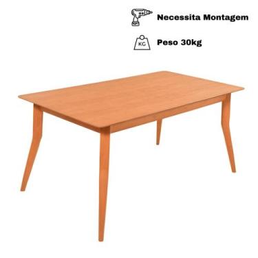 Imagem de Mesa Denver em Madeira Maciça com Tampo Lâminado 1.80 - Fassina, Amênd