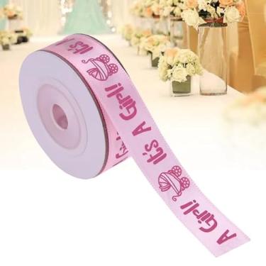 Imagem de 10 jardas/Roll It's A BOY/Girl Fita de cetim para lembrancinhas para crianças suprimentos de festa de aniversário de bebê decoração de chá de bebê (rosa)