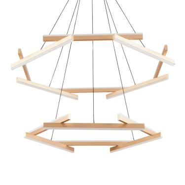 Imagem de Lustre Pendente Nordecor Wida 2786 Preto - Ouro Champagne Led Bivolt Preto - Ouro Champagne 2786