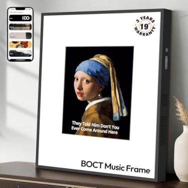 Imagem de Alto-falante inteligente BOCT Music Frame – com exibição de letras, caixa de som de alta fidelidade, presente criativo para casa, mais de 10.0000 pinturas mundialmente famosas, suporta Spotify e Apple