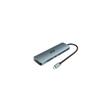 Imagem de HUB Acer ODK360 USB-C 3.1, 7 em 1, para HDMI, 2x USB 3.1, USB-C 3.1, USB-C 90W, Cartão SD e Micro SD - GP.DCK11.02A