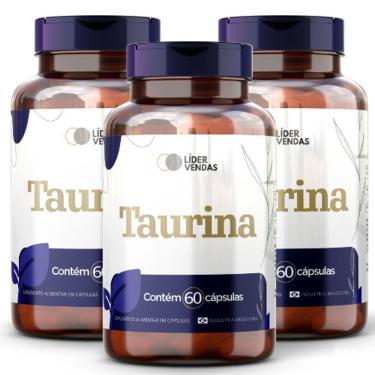 Imagem de Taurina 500mg Com 60 Cápsulas - 3 Potes Energia, Foco E Desempenho Em Alta Performance