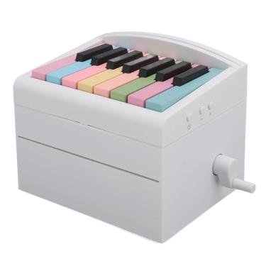 Imagem de Aqur2020 Calendário de Piano, Calendário de Mesa de Piano Recarregável Usb Com 52 Cartões Semanais e Partituras para Decoração de Mesa de Casa (Branca)