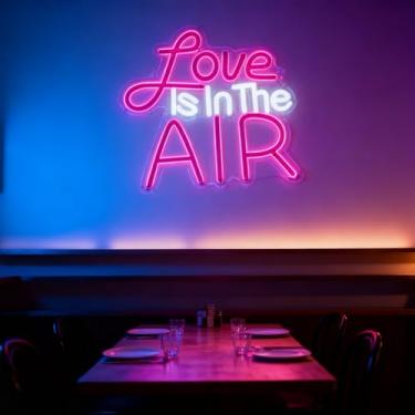 Imagem de Neonawall Love in the Air Neon Sign for Wall Decor Light Up Letters Led Sign Birthday Party Gifts Led Decorative Night Signs Room Decorations Supplies Party Gifts for Girls Friends Home Bedroom Dorm