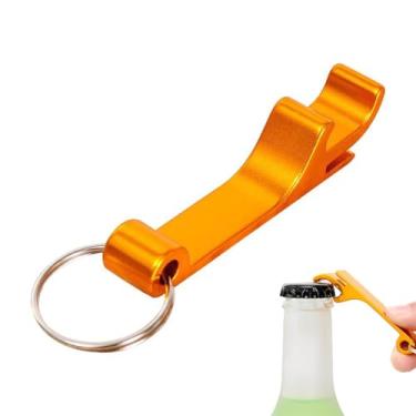 Imagem de 1 chaveiro abridor de garrafa de cerveja de liga de alumínio – Mini abridor portátil de lata/bebida, presente ideal para o pai, lembrancinha de festa de casamento para atividades ao ar livre e