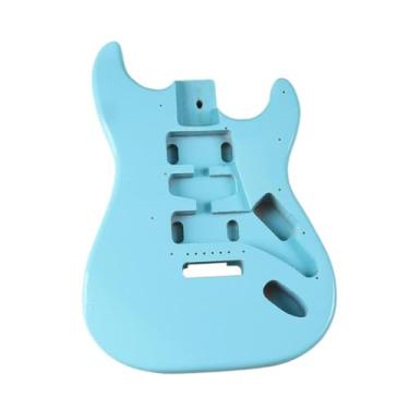 Imagem de YIJU Substituição de corpo de guitarra elétrica inacabada, barril de guitarra leve de madeira azul modificado, profissional e moderno para entusiastas