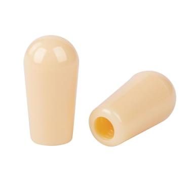 Imagem de Banworks M4 Ponta de interruptor de 3 vias para guitarra métrica 4 mm/0,157" tampas de interruptor seletor para guitarra elétrica Epiphone EPI Les Paul LP SG pacote com 2 JT/DWQM-03 creme claro